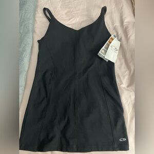 black Champion Premium Fitted Duo Dry Sport Tank Cami featuring removable cups